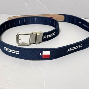 Nexbelt Golf Belt ROCC Texas Oaks ? Club Embroidered Ratchet Blue Fits 25 Up 50